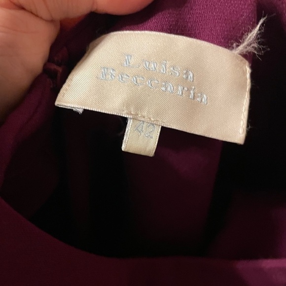 LUISA BECCARIA EGGPLNT MIDI DRESS - Picture 3 of 3